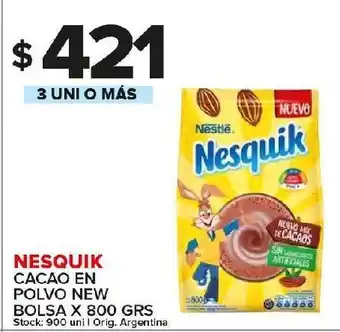 Carrefour Maxi Cacao en polvo nesquik 800g oferta