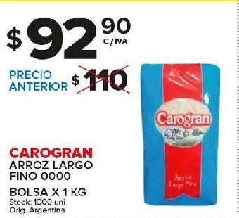 Carrefour Maxi Arroz largo carogran kg oferta