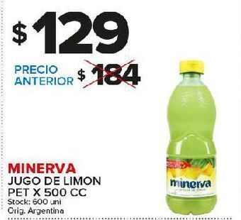 Carrefour Maxi Jugo de limón minerva 500cc oferta