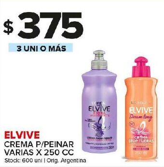 Carrefour Maxi Crema de peinar elvive 250cc oferta