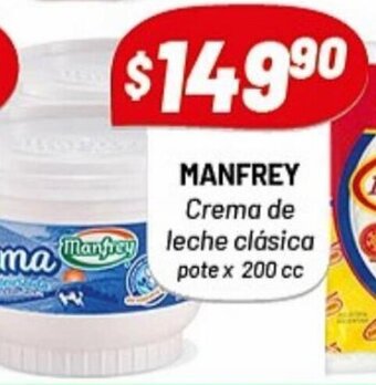 Almacor Manfrey Crema de leche clásica pote x 200cc oferta