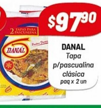 Almacor Danal Tapa p/pascualina clásica paq x 2 un oferta
