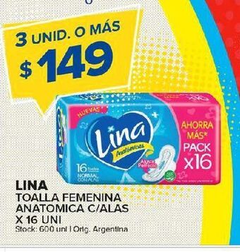 Carrefour Maxi Toallas femeninas lina 16u oferta