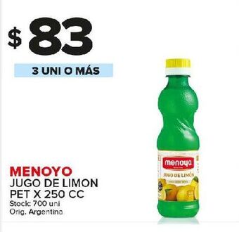 Carrefour Maxi Jugo de limon menoyo 250cc oferta