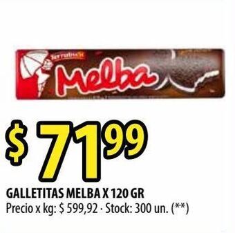 Punto Mayorista Galletas melba 120g oferta