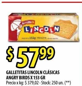 Punto Mayorista Galletas lincoln clasicas angry birds153g oferta