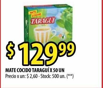 Punto Mayorista Mate cocido taragui 50un oferta