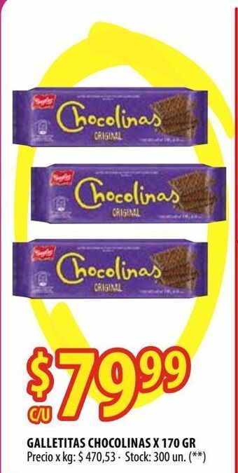 Punto Mayorista Galletas chocolinas 170g oferta