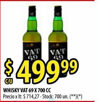 Punto Mayorista Whisky vat 69 700cc oferta