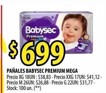 Punto Mayorista Pañales babysec premium mega oferta