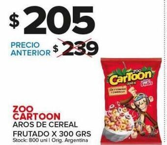 Carrefour Maxi Zoo cartoon aros de cereal oferta