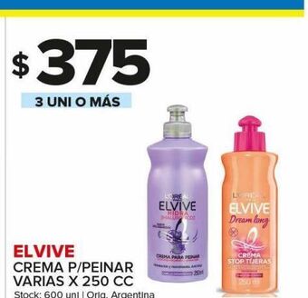 Carrefour Maxi Crema p/ peinar elvive oferta