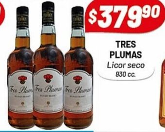Almacor Tres Plumas Licor Seco 930 cc. oferta