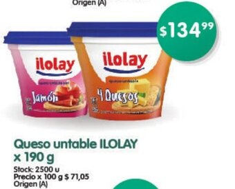 Supermercados Buenos Días Ilolay Queso Untable x 190 g oferta