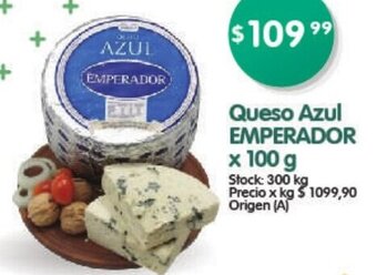 Supermercados Buenos Días Emperador Queso Azul x 100 g oferta