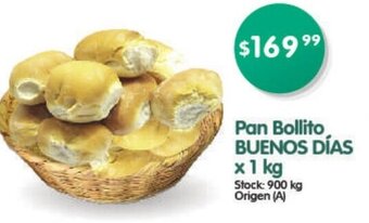 Supermercados Buenos Días Buenos Días Pan Bollito x 1 kg oferta