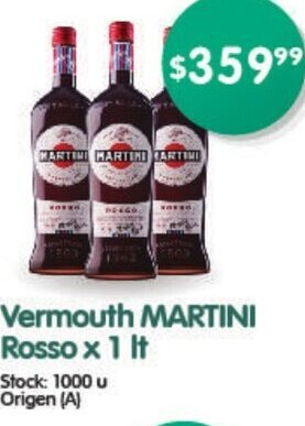 Supermercados Buenos Días Martini Vermouth Rosso x 1 lt oferta