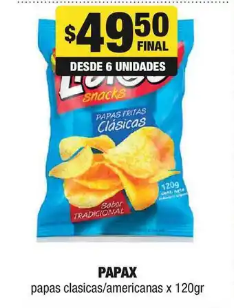 Papax Papas Clasicas Americanas x 120gr
