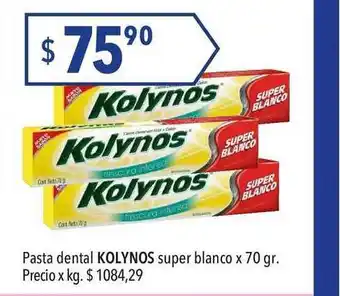 Hergo Kolynos Pasta Dental Super Blanco x 70gr oferta