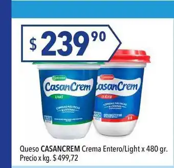 Hergo Casancrem Queso Crema Entero Light x 480gr oferta