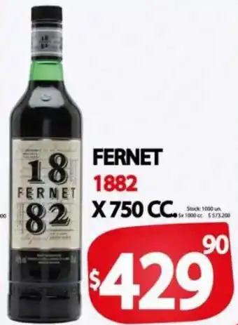Supermercados Caracol 1882 Fernet x 750 cc. oferta