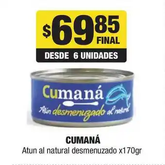 Maxi Ofertas Cumaná Atun Al Natural Desmenuzado x 170gr oferta