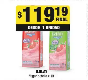 Maxi Ofertas Ilolay Yogur Botella x 1lt oferta