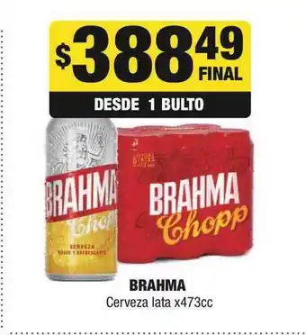 Maxi Ofertas Brahma Cerveza lata x 473cc oferta