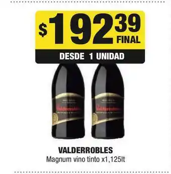 Maxi Ofertas Valderrobles Magnum Vino Tinto x 1.125lt oferta