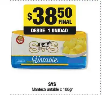 Maxi Ofertas Sys Manteca Untable x 100gr oferta