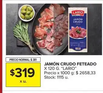 Carrefour Market Jamón Crudo Feteaedo x 120g oferta