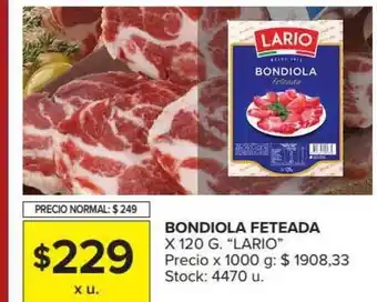 Carrefour Market Bondiola Feteada x 120g oferta