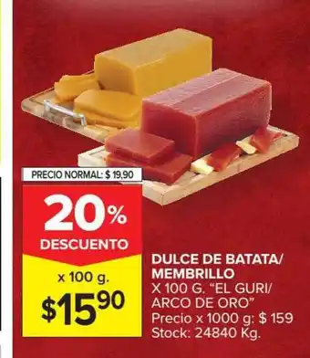 Carrefour Market Dulce De Batata Membrillo x 100g oferta