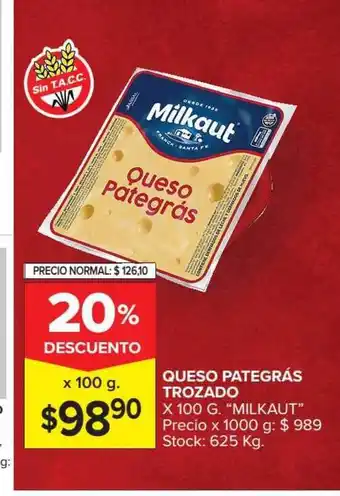 Carrefour Market Queso Pategrás Trozado x 100g oferta