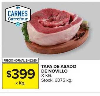 Carrefour Market Tapa De Asado De Novillo X Kg. oferta