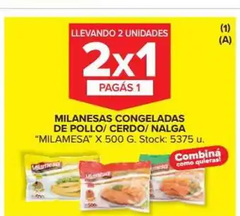 Carrefour Market Milanesas Congeladas De Pollo - Cerdo - Nalga ''milamesa'' X 500 G. oferta