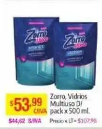 Zorro Vidrios Multiuso D Pack x 500ml