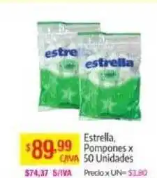 Estrella Pompones x 50 unidades