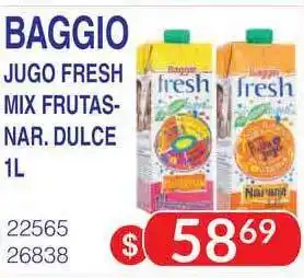 Masivos Baggio Jugo Fresh Mix Frutas Naranja Dulce 1L oferta