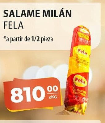 El Milagro Mayorista Salame Milán Fela a partir de 1/2 pieza oferta