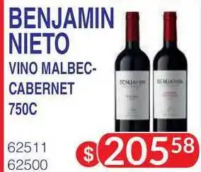 Masivos Benjamin Nieto Vino Malbec Cabernet 750c oferta