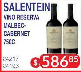 Masivos Salentein Vino Reservea Malbec Cabernet 750c oferta