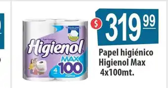 Autoservicio Capo Papel higiénico Higienol Max 4 x 100mt. oferta