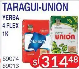 Masivos Taragui-union Yerba 4 Flex 1k oferta