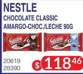Masivos Nestle Chocolate Classic Amargo-choc.-leche 90g oferta