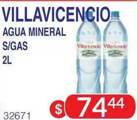 Masivos Villavicencio Agua Mineral S-gas 2L oferta