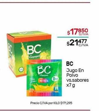 Nini Mayorista Bc Jugo En Polvo oferta