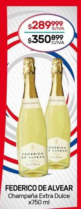 Nini Mayorista Federico De Alvear Champaña Extra Dulce oferta