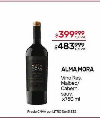 Nini Mayorista Alma Mora Vino Res Malbec oferta