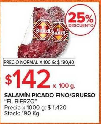 Carrefour Market Salamín Picado Fino, Grueso oferta